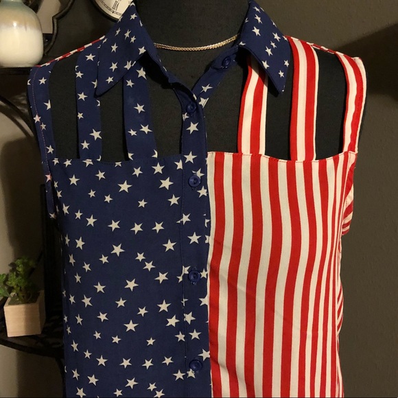 Red White & Blue Top - Picture 2 of 7